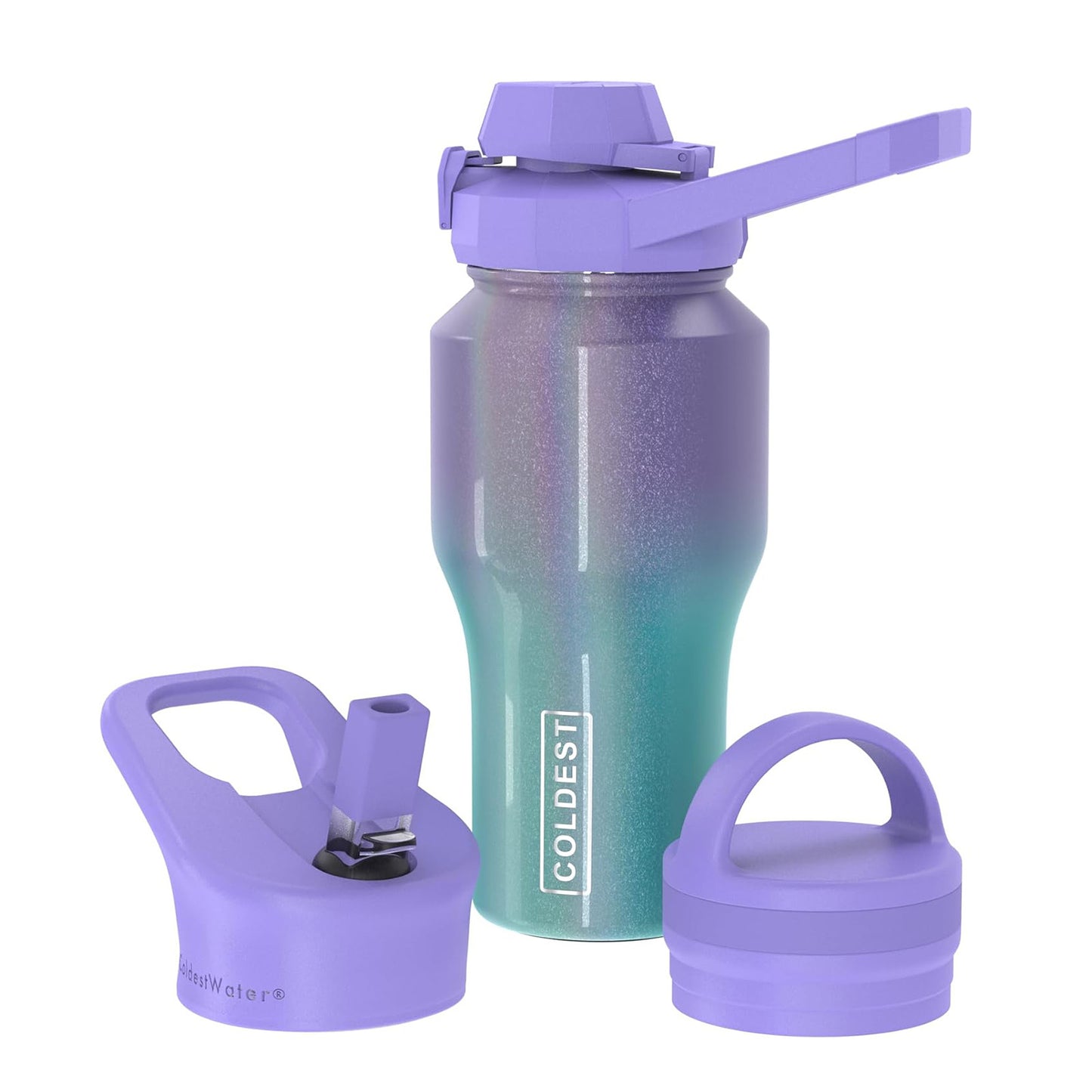 COLDEST 26oz universal shaker bottle with variety lids (770ml)